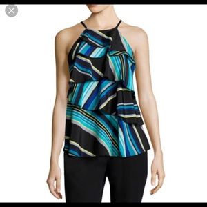 Pink - Worthington Sleeveless Tiered Ruffled Top